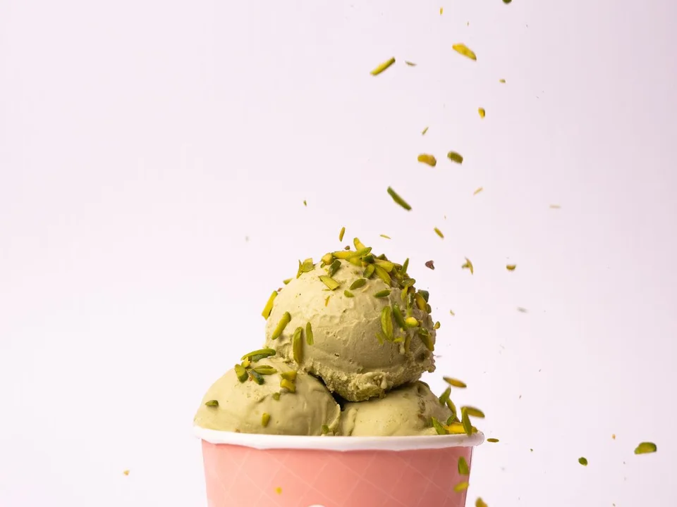 Crème glacée artisanale à la pistache